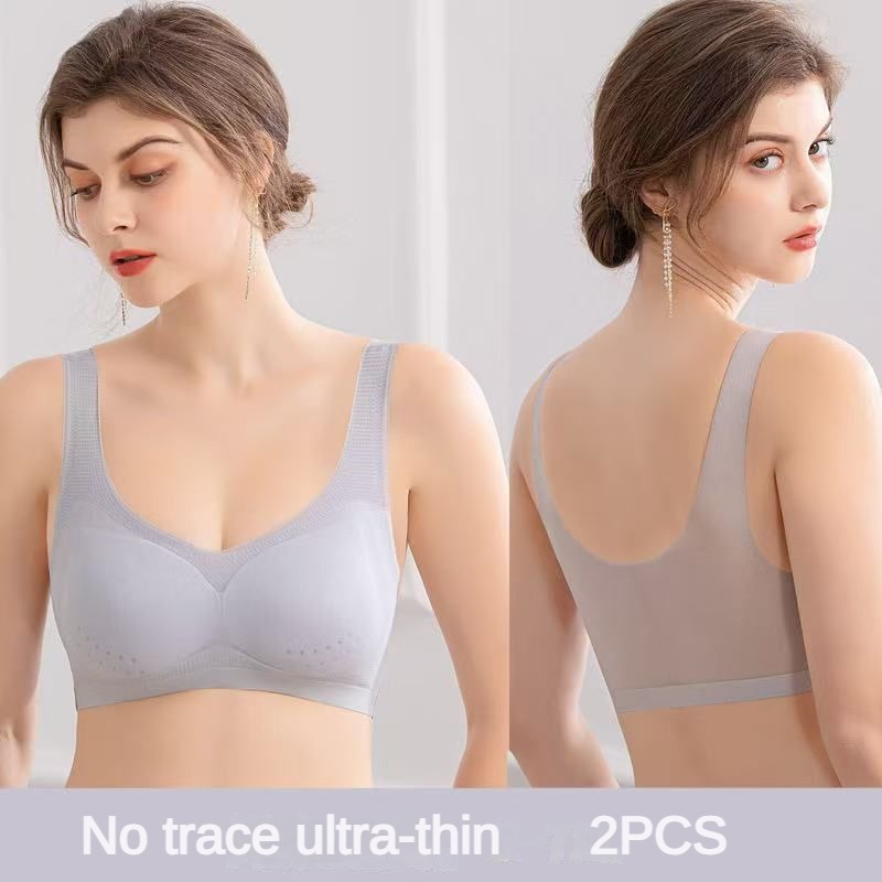2PCS Bra Seksi Lingerie Ukuran - Sleep Bra Bralette ulasan dan harga